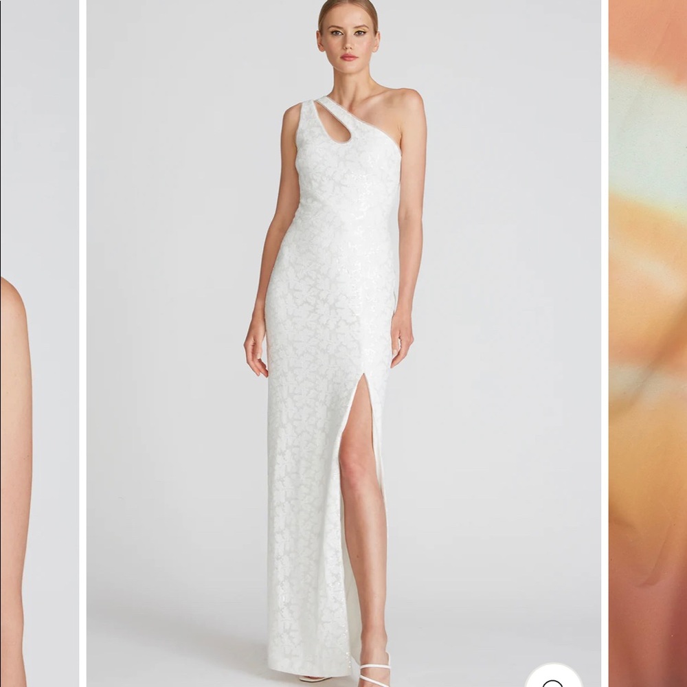 Theia Natalie one shoulder gown